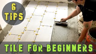 6 TIPS For Laying Floor Tile With No Experience [upl. by Ellebanna]