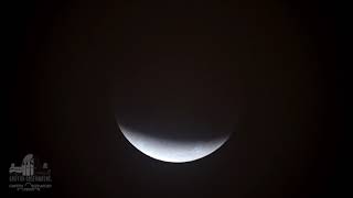 Partial Lunar Eclipse  One Minute Time Lapse  Griffith Observatory  November 1819 2021 [upl. by Lleda]