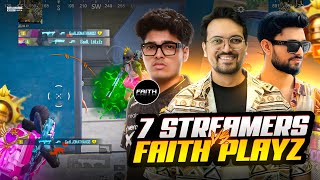 Faith Against 🔥 7 Streamers  1v3 GodL   Conqueror Lobby Solo Vs Squad [upl. by Ailb]