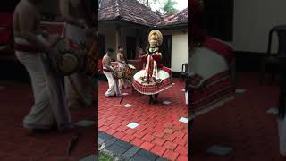 🎭 Theatrical Kathakali dance performance tells stories from Hindu epics [upl. by Asilej]