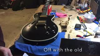 Install Towner Vibrato System  Bigsby B3 onto Greco Custom Les Paul [upl. by Mori]