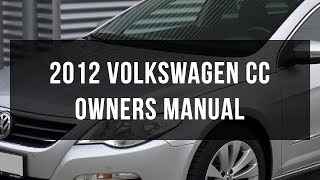 2012 volkswagen cc owners manual pdf [upl. by Ohaus]