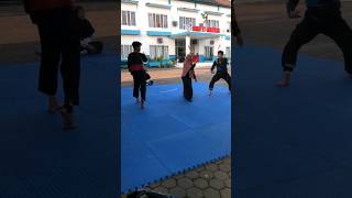 Pertandingan Pencak Silat sparing pencak silat pukulan tanpa bayangan [upl. by Airbas]