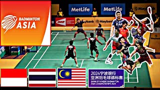 BANK OF NINGBO Badminton Asia Championships 2024  Day3 Round of Quaterfinal  All Court live Score [upl. by Pussej392]