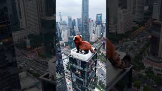 Roter Panda auf der Skyline Skyline panda ai wildaiearth [upl. by Garretson314]