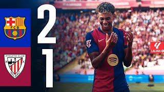 FC BARCELONA 2 vs 1 ATHLETIC CLUB  LALIGA 202425 MD02 [upl. by Lenee]