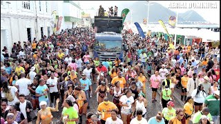 2023 JOUVERT MORNING wt SIGNAL BAND in ROSEAU  AERIAL DOMINICA [upl. by Ariait]