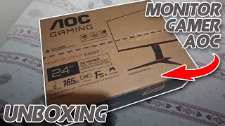 Unboxing  Monitor AOC GAMING 24 165Hz 1ms  24g2sbk [upl. by Werner]