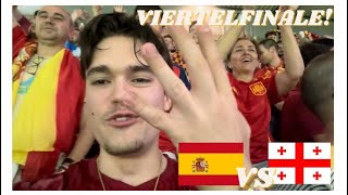 EM Stadion VLOG  Spanien 🇪🇸 vs Georgien 🇬🇪 Achtelfinale [upl. by Arlina210]