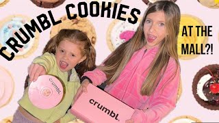 CRUMBL COOKIES at the MALL 🍪 🛍️ crumblcookiesreview crumblcookies challenge funny silly bffs [upl. by Aniv]