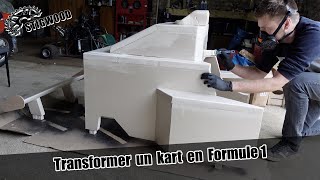 Je fabrique une COQUE type F1 pour le kart  ÉTAPE 1 Le moule [upl. by Olnton]