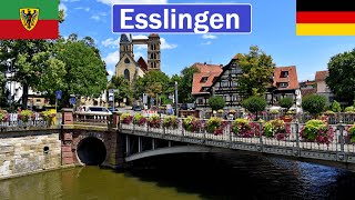 Germany Esslingen walking in beauty old town 4K [upl. by Gore739]