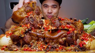 SPICY PORK KNUCKLE HUMBA BISAYA  MUKBANG ASMR  ALFIE EATS [upl. by Dylana]