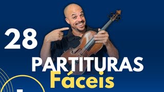 28 Partituras Famosas e Fáceis para iniciantes no Violino  Músicas legais para iniantes [upl. by Whang52]