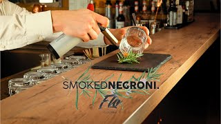 Smoked Negroni cocktail – Flo CocktailBar [upl. by Ednalrym]