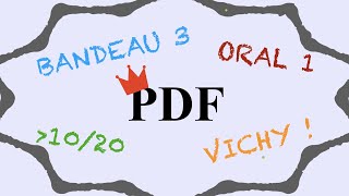 ORAL 1  LE PDF CONDITION DE VOTRE RÉUSSITE [upl. by Stillman]