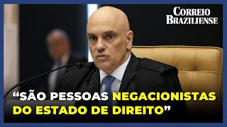 MORAES LAMENTA “MEDIOCRIDADE” DE PESSOAS QUE BANALIZAM O “ATO TERRORISTA” CONTRA STF [upl. by Nollad]