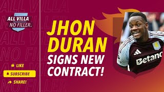 ASTON VILLA LATEST BRILLIANT JHON DURÁN SIGNS NEW CONTRACT TO 2030 [upl. by Kurtis21]