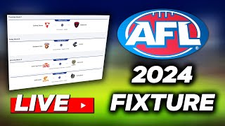 2024 AFL FIXTURE  LIVE REACTION [upl. by Puklich]