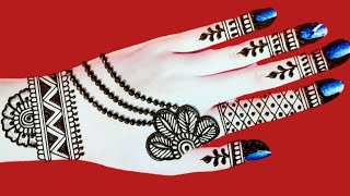 Easy Backhand Arabic mehndi design❤️ mahadir dijain 💓 mylanchi designs 🌹মেহেন্দি করা 9T9Arts [upl. by Llirrem]