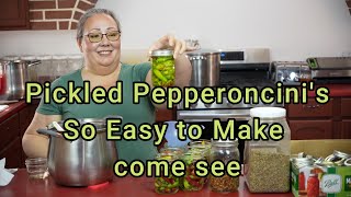 Canning Pickled Pepperoncini thejoyfulpantry canningjars pickles homecanning [upl. by Suolhcin]