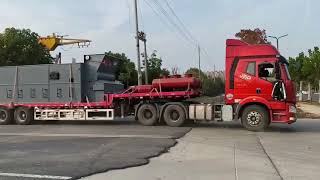 56 ton of the Coal Fired Hot Water Boiler Used for Heating Industry in Mongolia [upl. by Dnalyr]