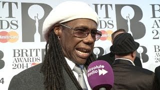 Nile Rodgers interview at the BRITs 2014 [upl. by Dnalevelc]