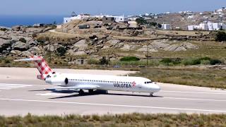 Volotea Take Off Mykonos Airport [upl. by Bilicki]