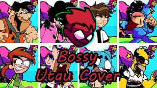 Bossy but Every Turn a Different Character Sing It FNF Everyone Sings Bossy  UTAU Cover [upl. by Klarika396]