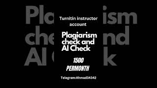 Turnitin instructor account only 1500 permonth turnitin turnitinfreeaccount shorts [upl. by Vicki79]