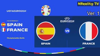 Футбол Чемпионат Европы2024 Испания  Франция Полуфинал EURO 2024 Spain  France Ver 1 [upl. by Eibur]