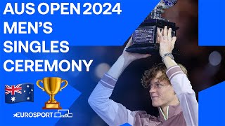 🏆 Mens Singles Ceremony  Sinner pulls off historic comeback to win AO  Australian Open 2024 🇦🇺 [upl. by Ahsenroc]