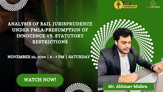 Analysis of Bail Jurisprudence under PMLA Presumption of Innocence vs Statutory Restrictions [upl. by Buchheim]