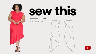 sew with me  mccalls 8448  easy to sew dress  learn to sew  sewing [upl. by Ezzo]