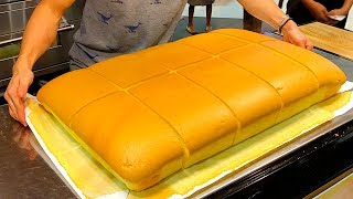 GIANT SPONGE CAKE  Original Taiwanese Sponge Cake by CASTELLA TAIWAN [upl. by Batruk624]