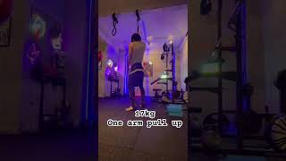 18kg 17kg weighted One arm pull up 片手懸垂shorts [upl. by Maffa320]