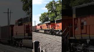 SD70MAC leading EB Empty Coal in Olathe KS on 10415 [upl. by Lajib313]