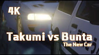 Initial D  Takumi AE86 vs Buntas New Impreza GC8  Upscaled 4K [upl. by Ahseyt135]