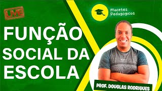 Função Social da Escola  Preparatório Concursos  Macetes Pedagógicos  Live 133 [upl. by Sirrot820]