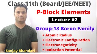 PBlock Elements 2 Group13 Boron Family  Atomic Radius  Electronegativity  Ionization Potential [upl. by Lanti]