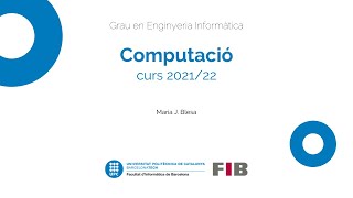 Computació  Xerrada Especialitats 20212022 [upl. by Eidahs]