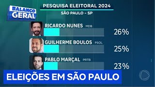 Pesquisa eleitoral para a Prefeitura de São Paulo revela três candidatos empatados [upl. by Ayian]