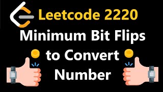 Minimum Bit Flips to Convert Number  Leetcode 2220  Python [upl. by Cleopatra409]