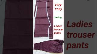 Ladies trouser pants cutting and stitching Trouser pants cutting and stitching [upl. by Frulla594]