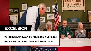 Votantes expresan su ansiedad y esperan hacer historia en las elecciones de EU [upl. by My]