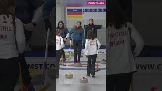 Frauke Michiels  ShotOfTheMatch  Belgian Cubs🇧🇪 vs Luxembourg 2🇱🇺 🥌 curling [upl. by Eira]