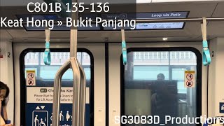 SMRTRobotic VVVFInverter ALS C801B 135136  BP3 Keat Hong » BP6 Bukit Panjang BPLRT [upl. by Bachman]