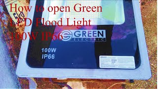 How to open Green LED Flood Light 100W IP66 [upl. by Ahsyen196]