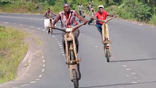 A Day in Life of Africa’s Wooden Scooter Crew [upl. by Enasus]