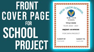 Front Page Design For School Project In Ms Word Simple And Easy [upl. by Sylram]